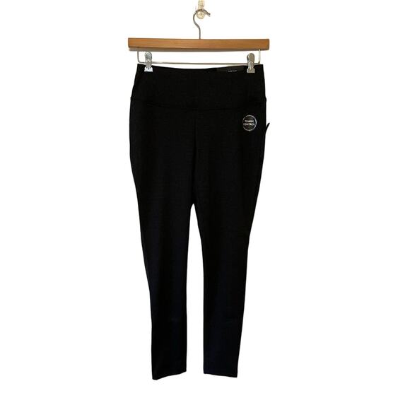 Apt. 9 NWT M mid rise leggings charcoal gray fitted classic basic athleisure - Picture 1 of 9